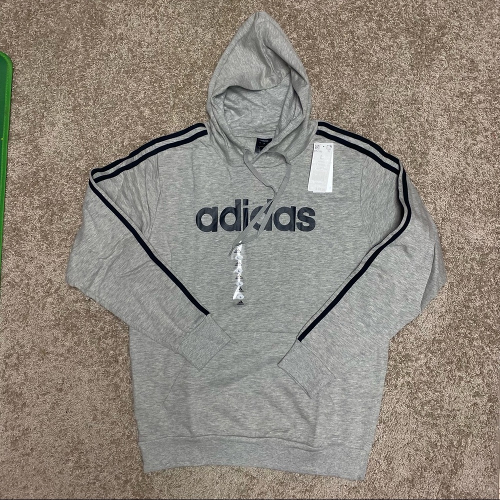 NWT Adidas LG 3-Stripes Hoodie
